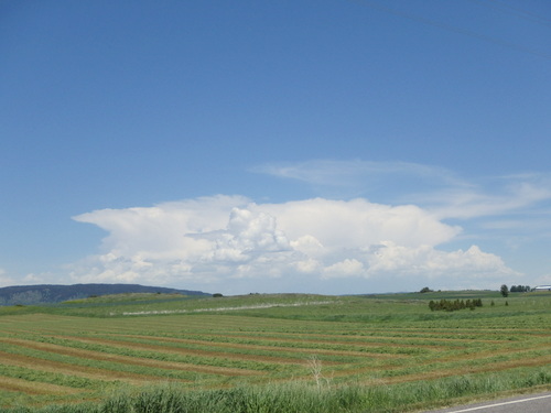 GDMBR: Huge storm over Flagg Ranch, Wyoming.